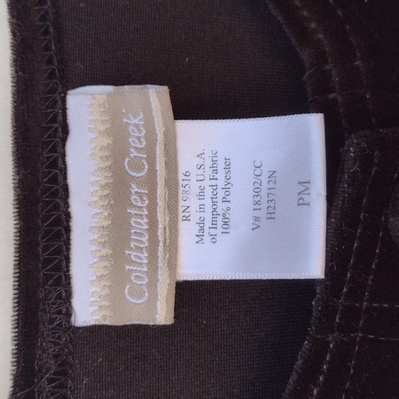 Coldwater Creek Black Velour Sleeveless Maxi Lace Embellished Dress & Jacket PM - Picture 9 of 12